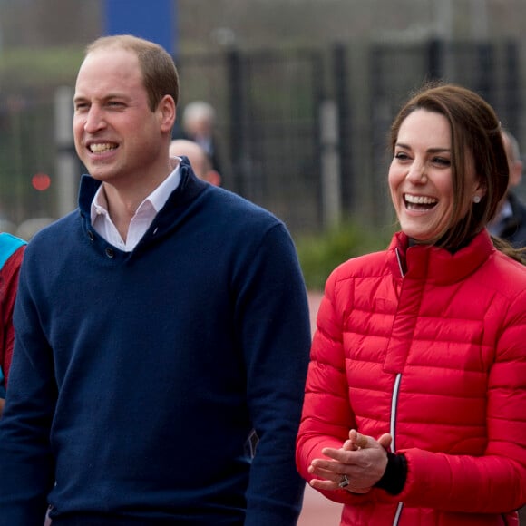 Le prince William, la duchesse Catherine de Cambridge et le prince Harry participaient le 5 février 2017 à une journée d'entraînement en vue du marathon de Londres au parc olympique Reine Elizabeth, une opération pour le compte de leur campagne en faveur de la santé mentale Heads Together.