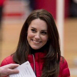 Le prince William, la duchesse Catherine de Cambridge et le prince Harry participaient le 5 février 2017 à une journée d'entraînement en vue du marathon de Londres au parc olympique Reine Elizabeth, une opération pour le compte de leur campagne en faveur de la santé mentale Heads Together.