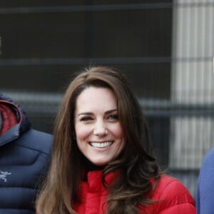 Le prince William, la duchesse Catherine de Cambridge et le prince Harry ont pris part le 5 février 2017 à une journée d'entraînement en vue du marathon de Londres au parc olympique Reine Elizabeth, une opération pour le compte de leur campagne en faveur de la santé mentale Heads Together.