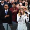 Cérémonie d'investiture de Donald Trump en présence du couple Obama, à Washington, le 20 janvier 2017