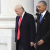 Cérémonie d'investiture de Donald Trump en présence du couple Obama, à Washington, le 20 janvier 2017
