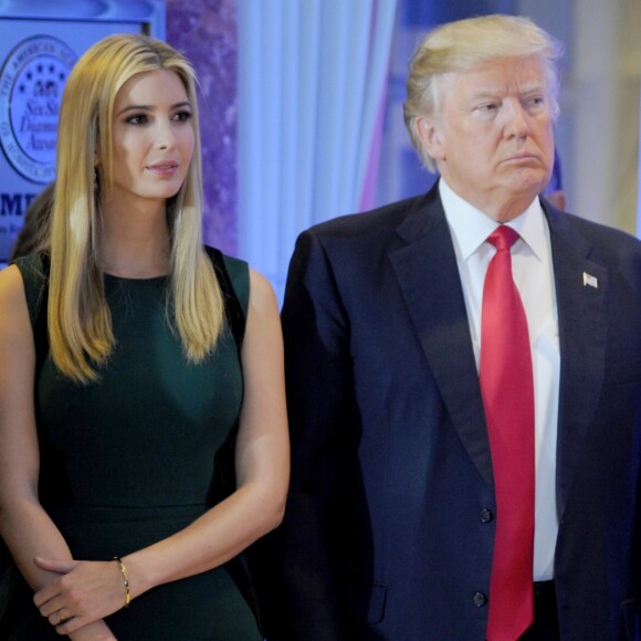 Ivanka et Donald Trump - Conférence de presse de Donald Trump à la Trump Tower à New York le 11 janvier 2017.