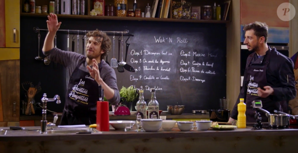 Guillaume Canet participe à l'émission Les Recettes pompettes. (capture d'écran)