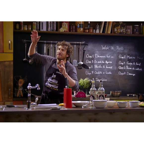 Guillaume Canet participe à l'émission Les Recettes pompettes. (capture d'écran)
