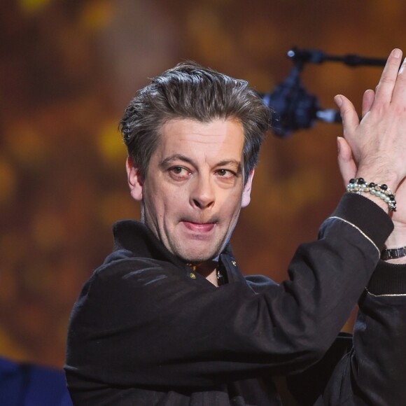 Benjamin Biolay lors des 32e Victoires de la Musique 2017 le 10 février au Zénith de Paris, où il a reçu la Victoire de l'album de chansons de l'année.