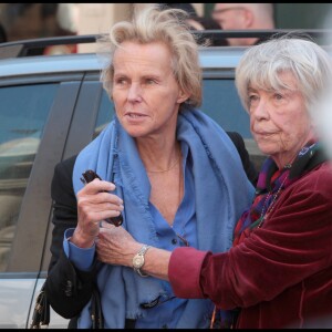 Christine Ockrent et Evelyne Pisier aux obsèques de Marie-France Pisier à Paris le 5 mai 2011