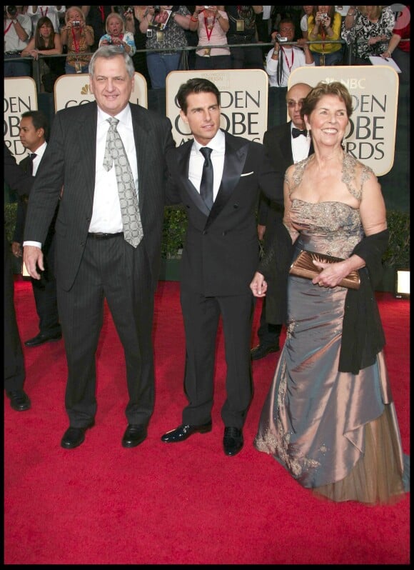Tom Cruise et sa maman Mary Lee Mapother à la 66e cérémonie des Golden Globe Awards à Beverly Hills, Los Angeles, le 11 janvier 2009