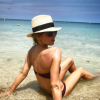 Sylvie Tellier passe la Saint-Valentin à l'île Maurice avec son amoureux Laurent et leur fille Margaux. Photo publiée sur Instagram le 14 février 2017