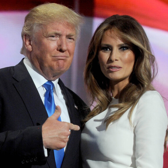 Donald Trump et sa femme Melania Trump lors du 1er jour de la convention républicaine à Cleveland, le 18 juillet 2016.