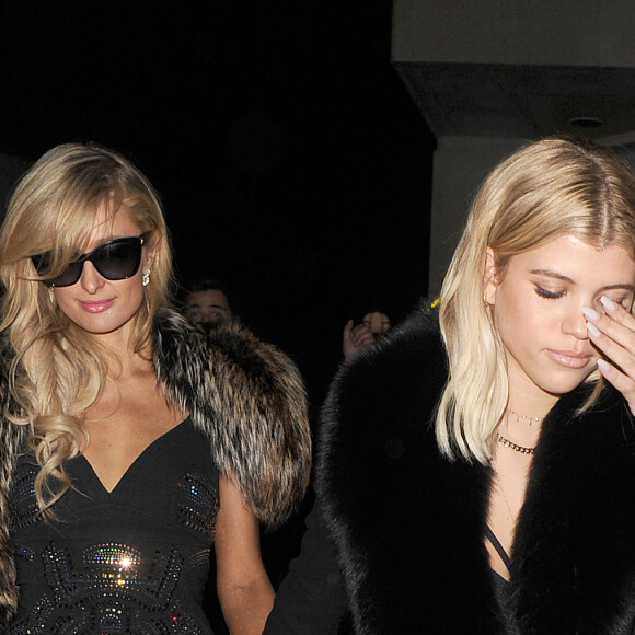 Paris Hilton et Sofia Richie sont allées faire la fête avec les rappeurs Sean John Combs, connu sous les noms de Puff Daddy, Puffy, Diddy, et P. Diddy et Ray J connu sous le nom de William Ray Norwood Jr au Tape Nightclub à Londres le 20 janvier 2017