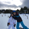 Cruz et Harper Beckham en vacances au ski, à la station Whistler, au Canada, février 2017.