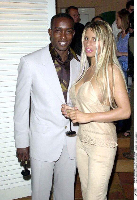 Dwight Yorke et Katie Price (Jordan) à la veille des Laureus World Sport Awards en mai 2001 à Monaco.