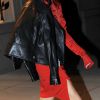 Selena Gomez à la sortie d'un immeuble à New York, le jour de la Saint-Valentin. Plus tôt dans la journée, la chanteuse assistait au défilé de mode "Coach". Le 14 février 2017