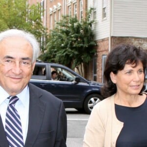 Dominique Strauss-Kahn et sa femme Anne Sinclair à Washington, le 29 août 2011.