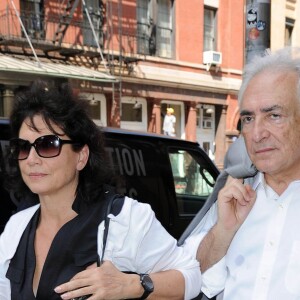 Dominique Strauss-Kahn et sa femme Anne Sinclair à New York le 12 juillet 2011
