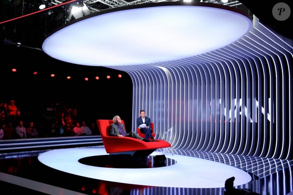 Exclusif - Patrick Poivre d'Arvor (PPDA) - Enregistrement de l'émission "Le Divan" avec Patrick Poivre d'Arvor en invité et présentée par Marc-Olivier Fogiel, qui sera diffusée le 21 février 2017 sur France 3. Le 6 janvier 2017 © Dominique Jacovides / Bestimage