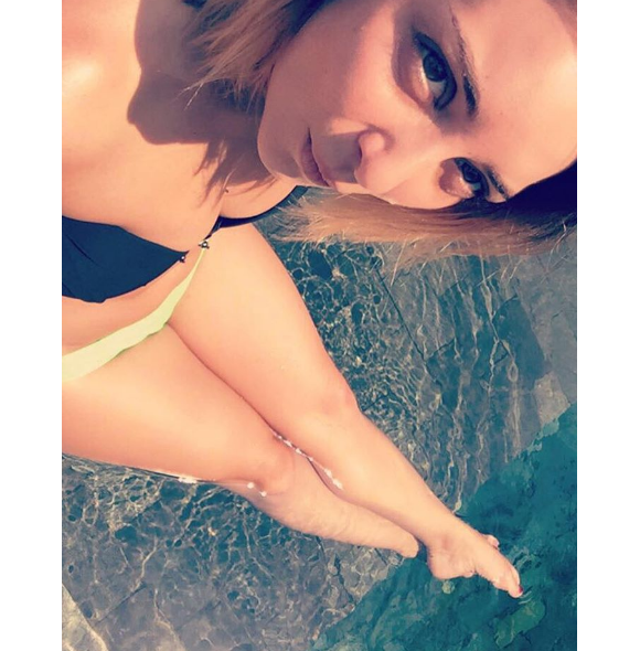 Priscilla Betti lors de ses vacances au Cambodge. Photo publiée sur Instagram en février 2017.