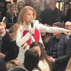 La chanteuse Céline Dion présente sa collection en partenariat avec Bugatti, à Las Vegas le 21 février 2017