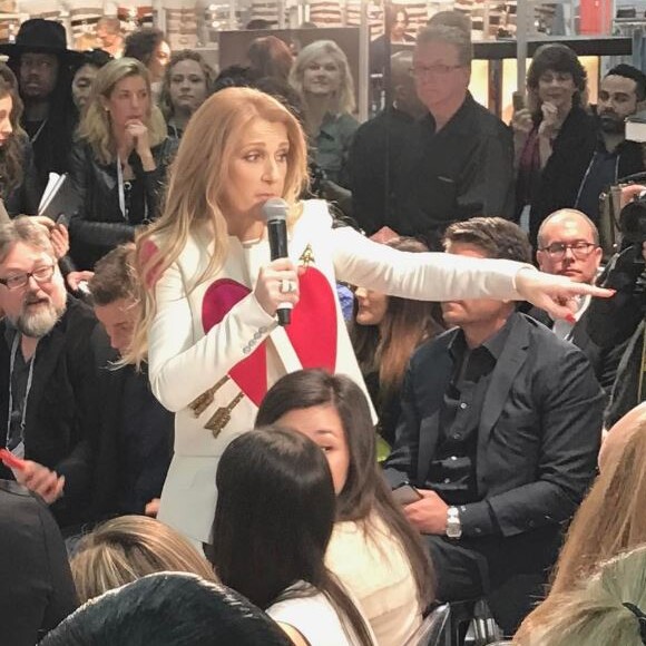 La chanteuse Céline Dion présente sa collection en partenariat avec Bugatti, à Las Vegas le 21 février 2017