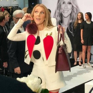 La chanteuse Céline Dion présente sa collection en partenariat avec Bugatti, à Las Vegas le 21 février 2017