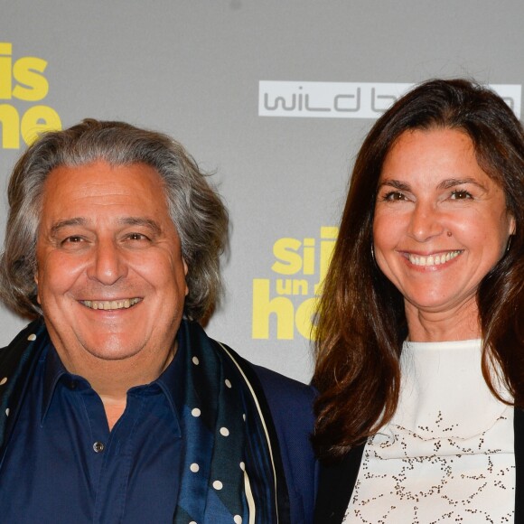 Christian Clavier et sa femme Isabelle de Araujo lors de l'avant-première du film "Si j'étais un homme" au cinéma Gaumont-Opéra à Paris, France, le 21 février 2017. © Coadic Guirec/Bestimage