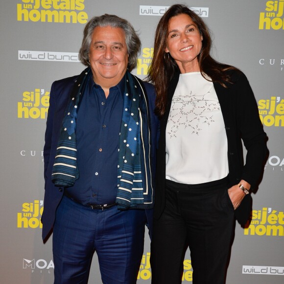 Christian Clavier et sa femme Isabelle de Araujo lors de l'avant-première du film "Si j'étais un homme" au cinéma Gaumont-Opéra à Paris, France, le 21 février 2017. © Coadic Guirec/Bestimage