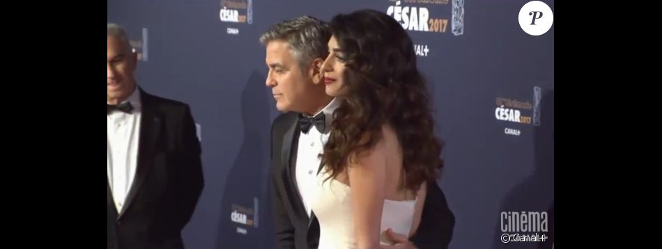 George Clooney et Amal enceinte sur le tapis rouge des César du Cinéma 2017