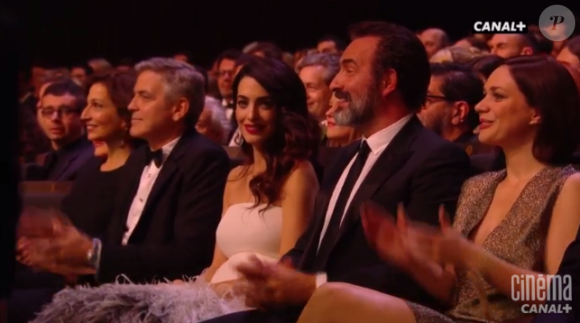 George et Amal pendant la cérémonie des César 2017.