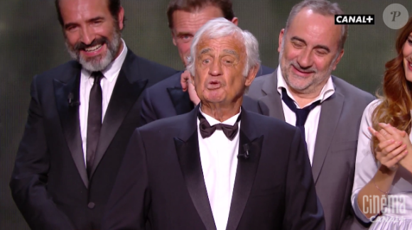 Hommage à Jean-Paul Belmondo aux César 2017.