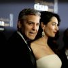 George Clooney (montre Omega) et sa femme Amal Alamuddin-Clooney (enceinte) - Photocall de la 42e cérémonie des Cesar à la salle Pleyel à Paris, le 24 février 2017. © Dominique Jacovides - Olivier Borde / Bestimage People