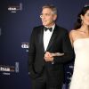 George Clooney (montre Omega) (montre de la marque Omega) et sa femme Amal Alamuddin-Clooney (enceinte) arrivant à la 42e cérémonie des César à la Salle Pleyel à Paris le 24 février 2017. © Olivier Borde / Dominique Jacovides / Bestimage