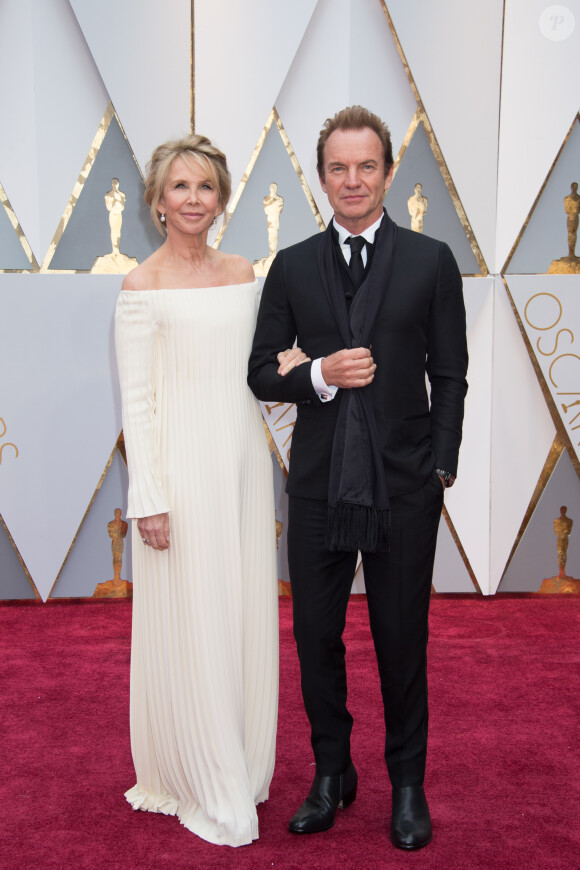 Trudie Styler et son mari Sting à la 89ème cérémonie des Oscars au Hollywood & Highland Center à Hollywood, le 26 février 2017