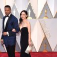 Terrence Howard et Miranda Pak - Les célébrités arrivent à la 89ème cérémonie des Oscars au Hollywood &amp; Highland Center à Hollywood, le 26 février 2017. © Lisa O'Connor/Zuma Press/Bestimage