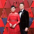 Actors Ginnifer Goodwin(L) and Josh Dallas arrive on the red carpet for the 89th annual Academy Awards at the Dolby Theatre in the Hollywood section of Los Angeles on February 26, 2017.