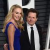 Michael J. Fox et sa femme Tracy Pollan - Vanity Fair Oscar viewing party 2017 au Wallis Annenberg Center for the Performing Arts à Berverly Hills, le 26 février 2017. © Chris Delmas/Bestimage