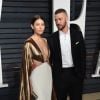 Jessica Biel (robe Ralph Lauren) et son mari Justin Timberlake - Vanity Fair Oscar viewing party 2017 au Wallis Annenberg Center for the Performing Arts à Berverly Hills, le 26 février 2017. © Chris Delmas/Bestimage
