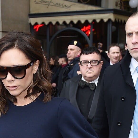 Victoria Beckham - Cérémonie religieuse à Milan en l'honneur de Franca Sozzani, rédactrice en chef de Vogue Italie décédée le 22 décembre 2016. Milan, le 27 février 2017.