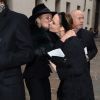 Kate Moss et Stella McCartney - Cérémonie religieuse à Milan en l'honneur de Franca Sozzani, rédactrice en chef de Vogue Italie décédée le 22 décembre 2016. Milan, le 27 février 2017.