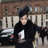 Rita Ora - Cérémonie religieuse à Milan en l'honneur de Franca Sozzani, rédactrice en chef de Vogue Italie décédée le 22 décembre 2016. Milan, le 27 février 2017.