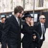 Kate Moss - Cérémonie religieuse à Milan en l'honneur de Franca Sozzani, rédactrice en chef de Vogue Italie décédée le 22 décembre 2016. Milan, le 27 février 2017.