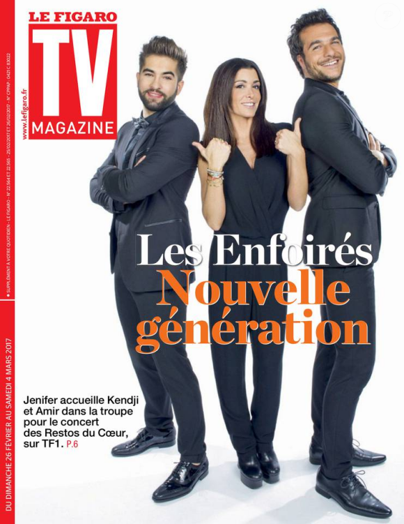 Kendji Girac, Jenifer et Amir en couverture de "TV Magazine", programmes du 26 février eu 4 mars 2017.