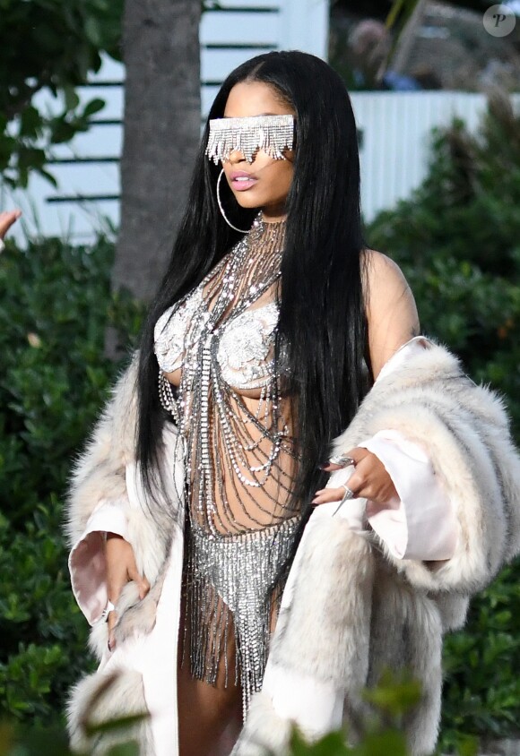 Nicki Minaj et Future sur le tournage d'un nouveau clip à Miami. Le 27 février 2017.