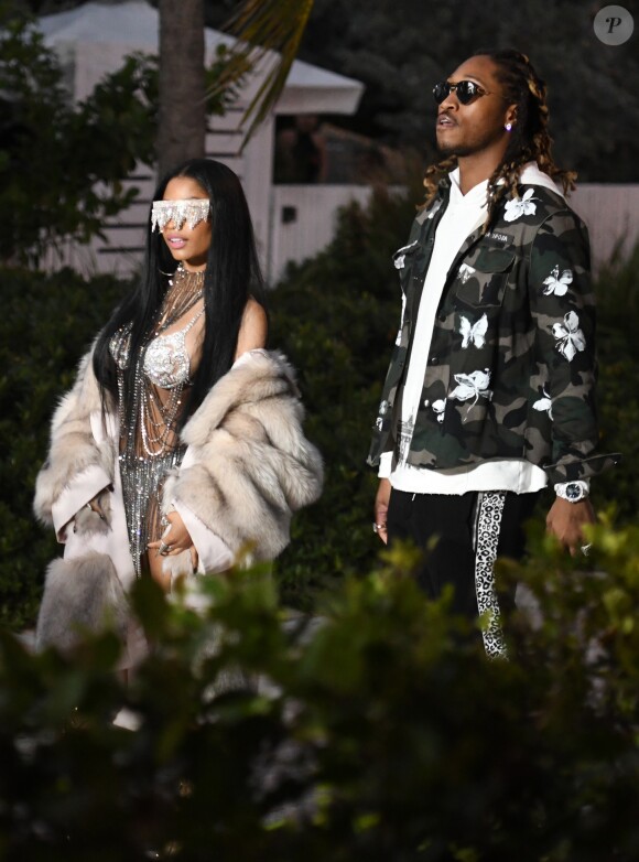 Nicki Minaj et Future sur le tournage d'un nouveau clip à Miami. Le 27 février 2017.