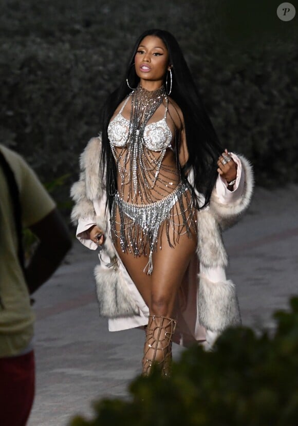 Nicki Minaj et Future sur le tournage d'un nouveau clip à Miami. Le 27 février 2017.