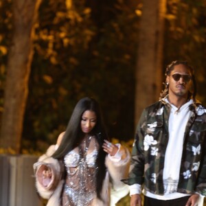 Nicki Minaj et Future sur le tournage d'un nouveau clip à Miami. Le 27 février 2017.