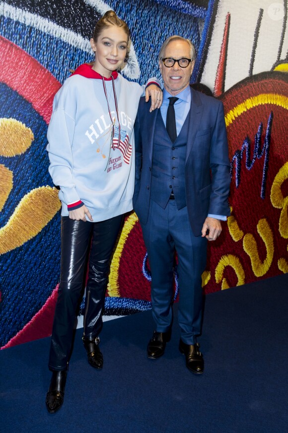 Tommy Hilfiger - Gigi Hadid présente sa collection capsule "Tommy x Gigi" printemps 2017 en marge de la fashion week PAP automne/hiver 2017-2018 à Paris le 28 février 2017. © Olivier Borde / Bestimage