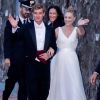 Pierre Casiraghi et Beatrice Borromeo lors de leur mariage le 1er août 2015 au château Rocca Angera sur les Iles Borromées, sur le Lac Majeur. Le couple a eu son premier enfant, un fils, le 28 février 2017 à Monaco.