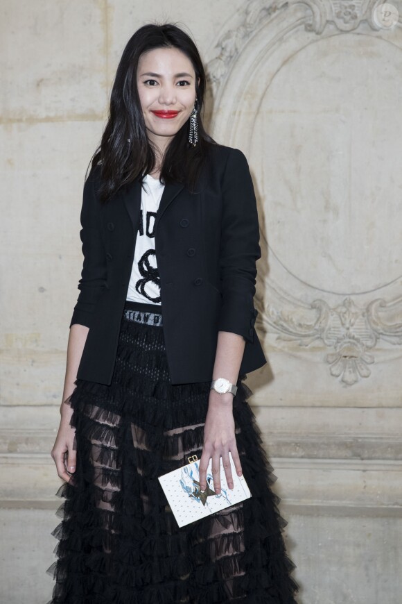 Linda Li au photocall du défilé de mode "Christian Dior", collection prêt-à-porter Automne-Hiver 2017-2018 au musée Rodin à Paris, le 3 Mars 2017.© Olivier Borde/Bestimage