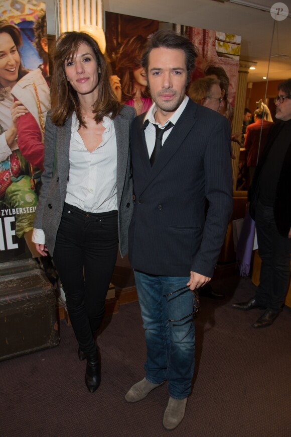 Semi-exclusif - Doria Tillier et son compagnon Nicolas Bedos - Soirée de l'avant première du film "Un + Une" de Claude Lelouch au Club 13 à Paris le 23 novembre 2015.