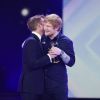 Ed Sheeran et James Blunt - Remise des prix des 52ème cérémonie des Goldene Kamera Awards à Hambourg le 4 mars 2017.